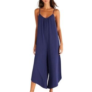 LIRA Textured Black Flare Cropped with Pockets Jumpsuit.